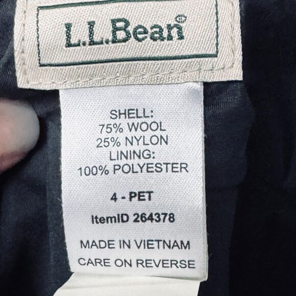 L.L. Bean wool Skirt 4P Green Plaid Christmas Wool - Picture 3 of 8